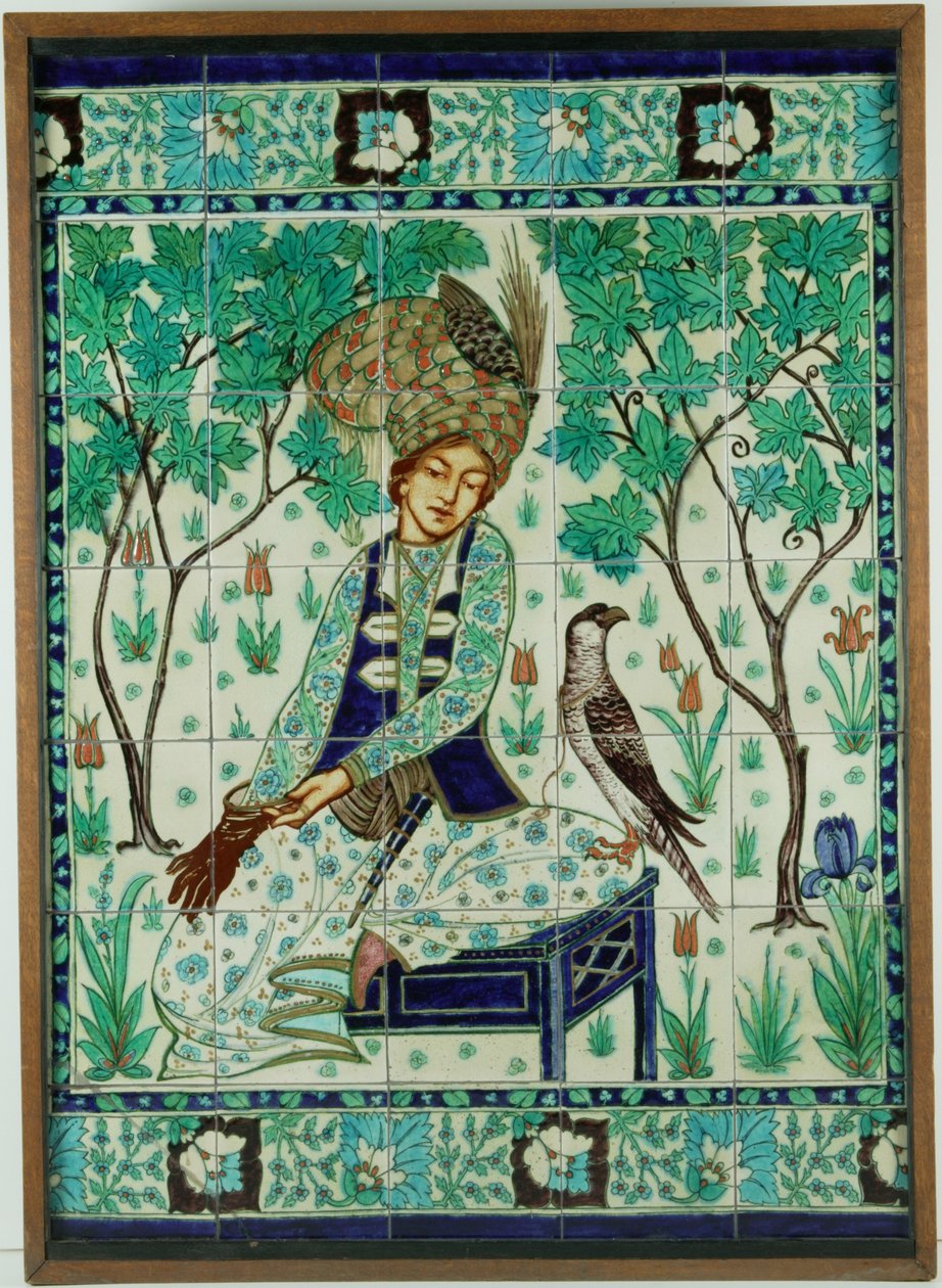 Panneau de tuiles de fauconnier persan, Pilkington