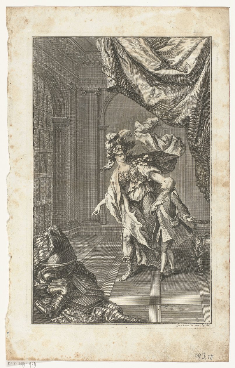 Maximilien III Joseph accompagné par Minerve - Gottfried Bernhard Götz