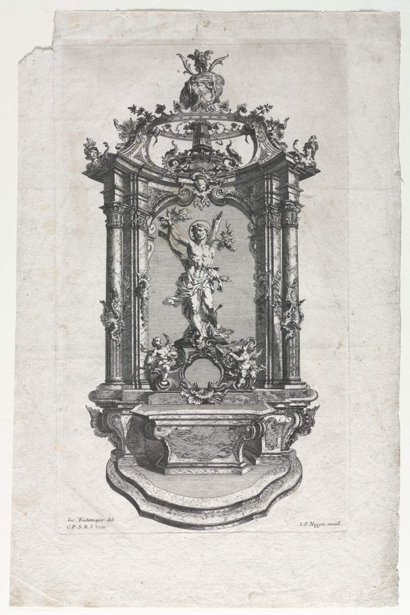 Modèle pour autel pour sculpteurs sur bois - Gottfried Bernhard Götz