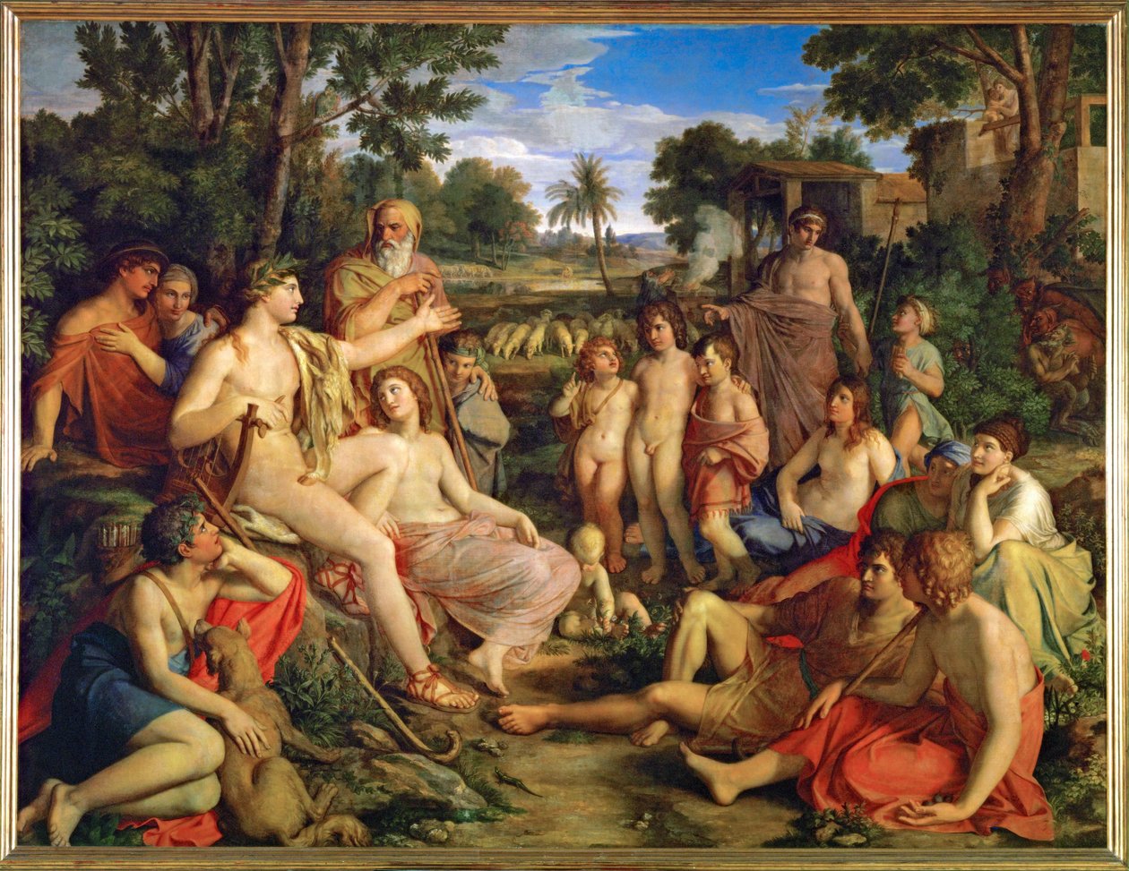 Apollon parmi les bergers (huile sur toile) - Gottlieb Schick