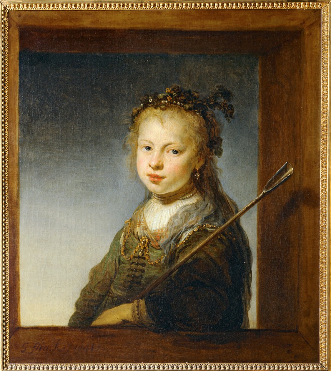 Petite fille en bergère ... - Govaert Flinck