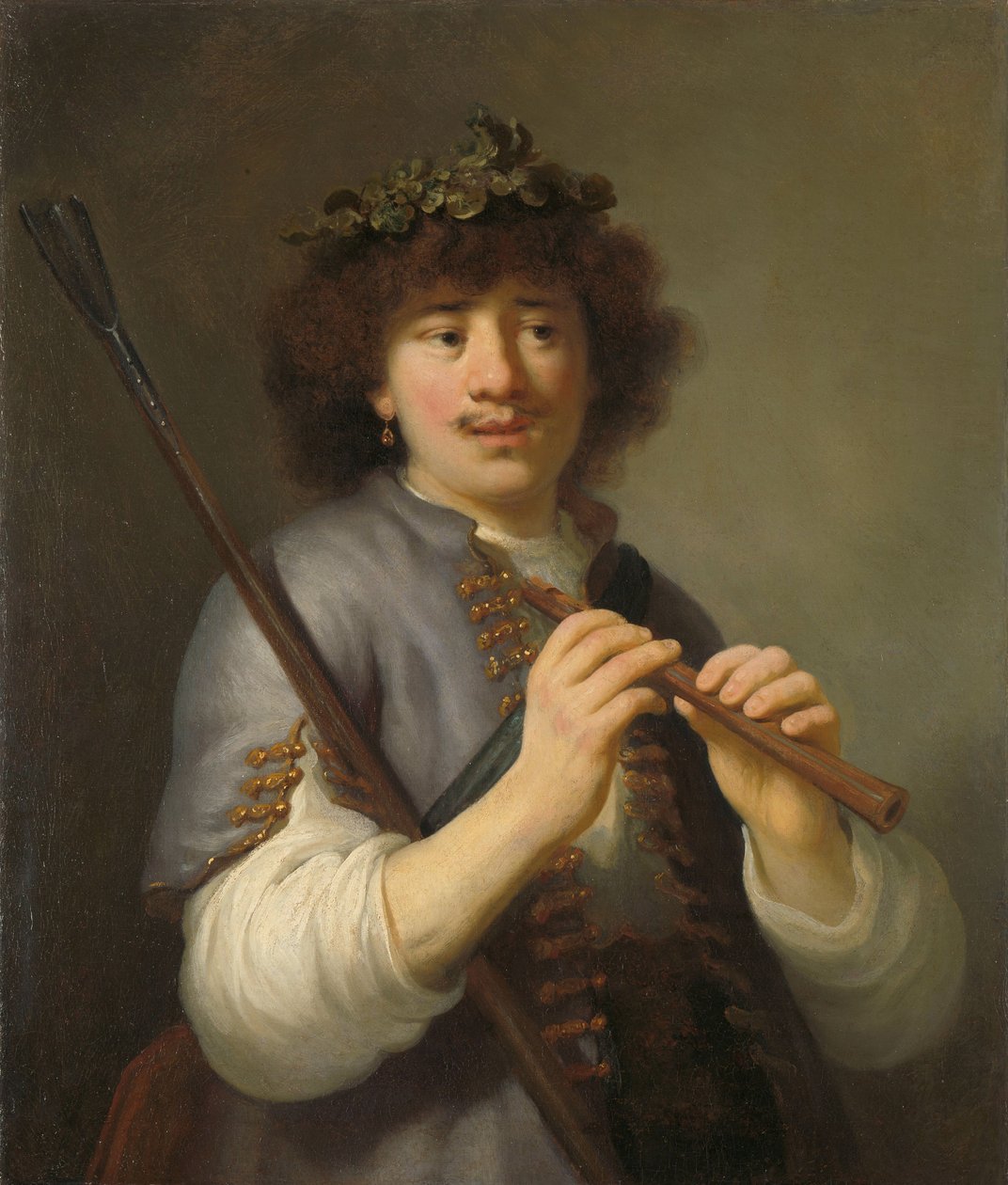 Rembrandt en berger avec bâton et flûte, 1636 - Govaert Flinck
