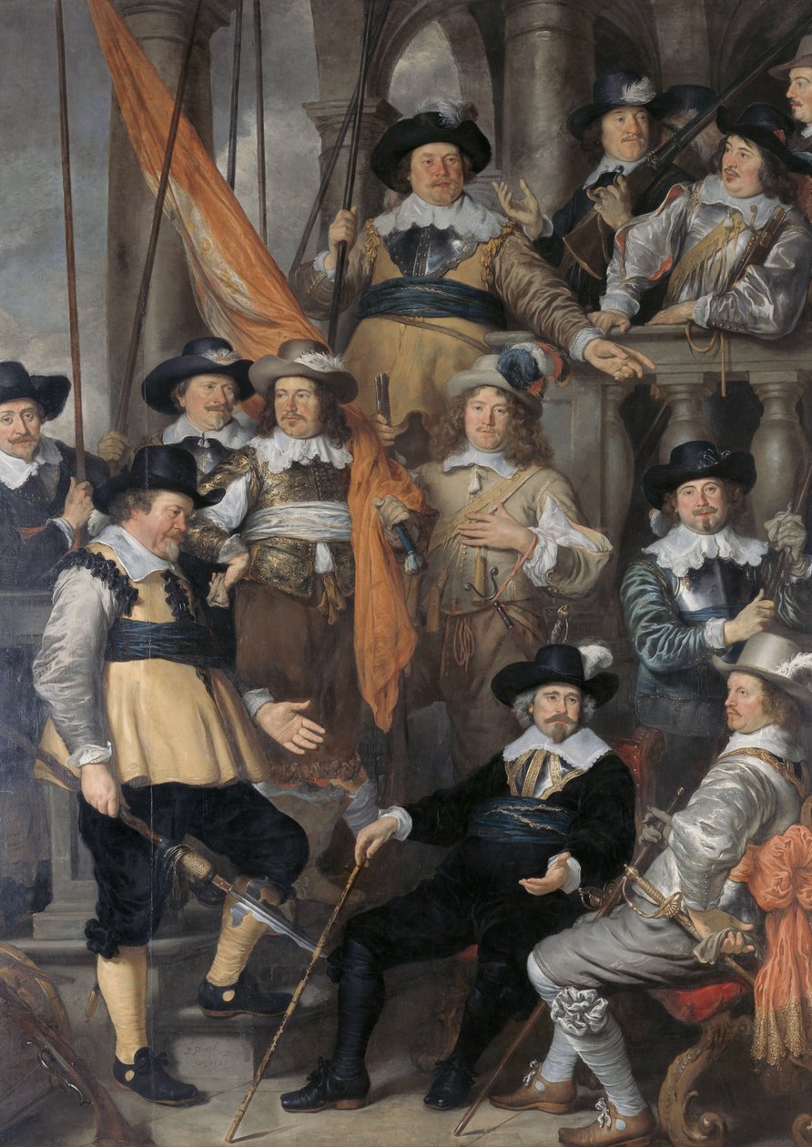 Néerlandais : Schutters van Wijk XVIII sous le capitaine Albert Bas et le lieutenant Lucas Conijn La compagnie du capitaine Albert Bas et du lieutenant Lucas Conijn - Govert Flinck