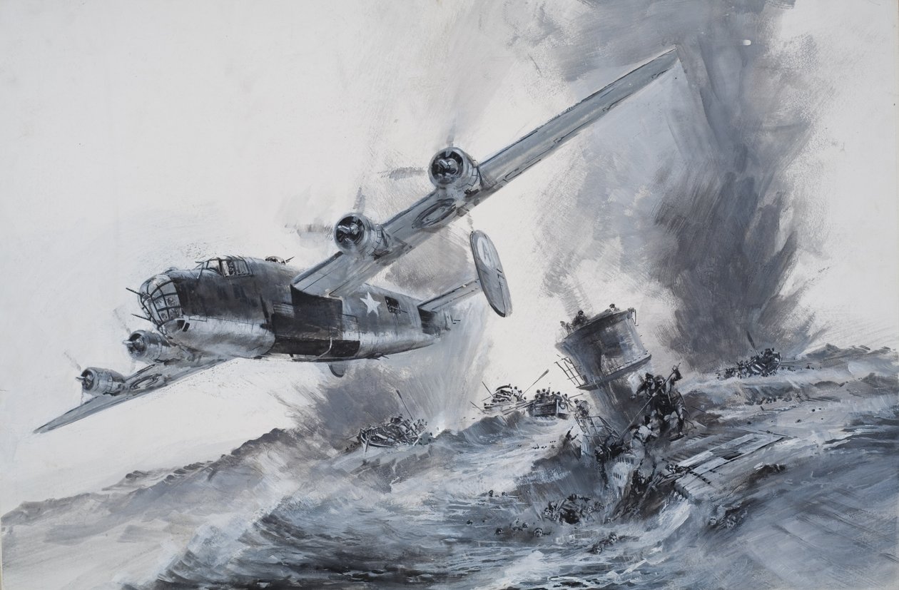 Le naufrage du Laconia en 1942 (gouache sur papier) - Graham Coton