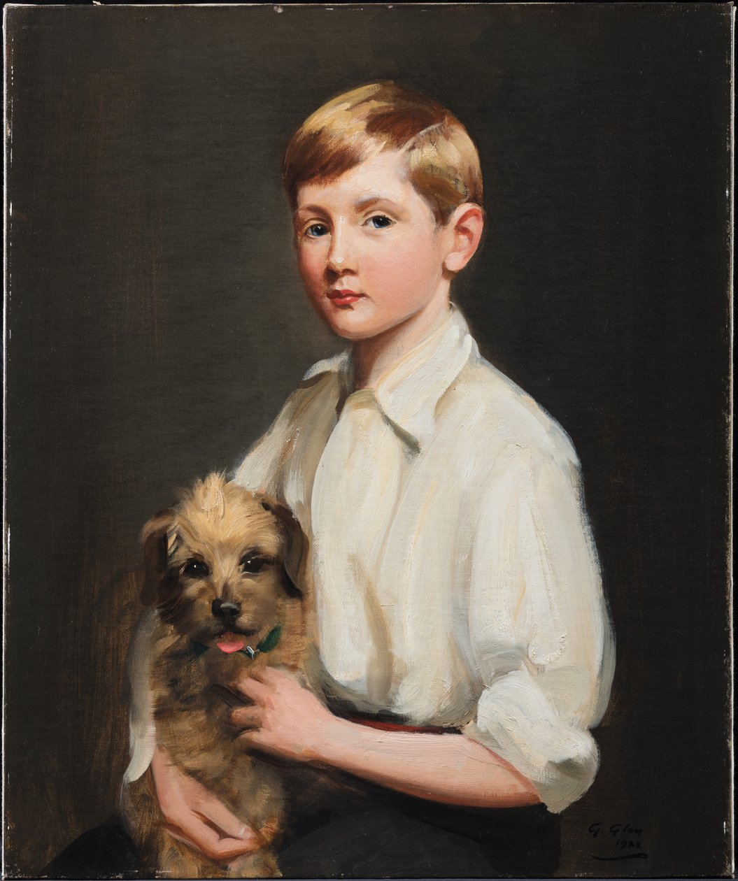 Portrait de Lord Hugh Percy, âgé de 7 ans, avec un terrier - Graham Glen