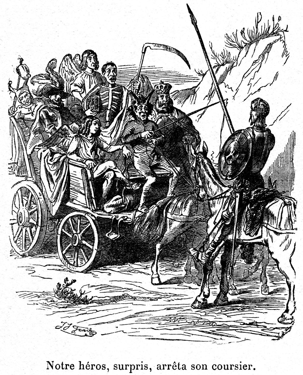 Illustration des aventures de Don Quichotte écrites par Cervantes - Grandville (1803 47)