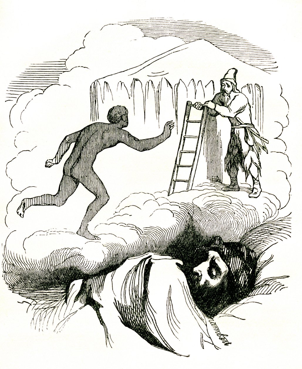 Les aventures de Robinson Crusoé par Daniel Defoe, fin du 19e siècle (gravure) - Grandville (1803 47)