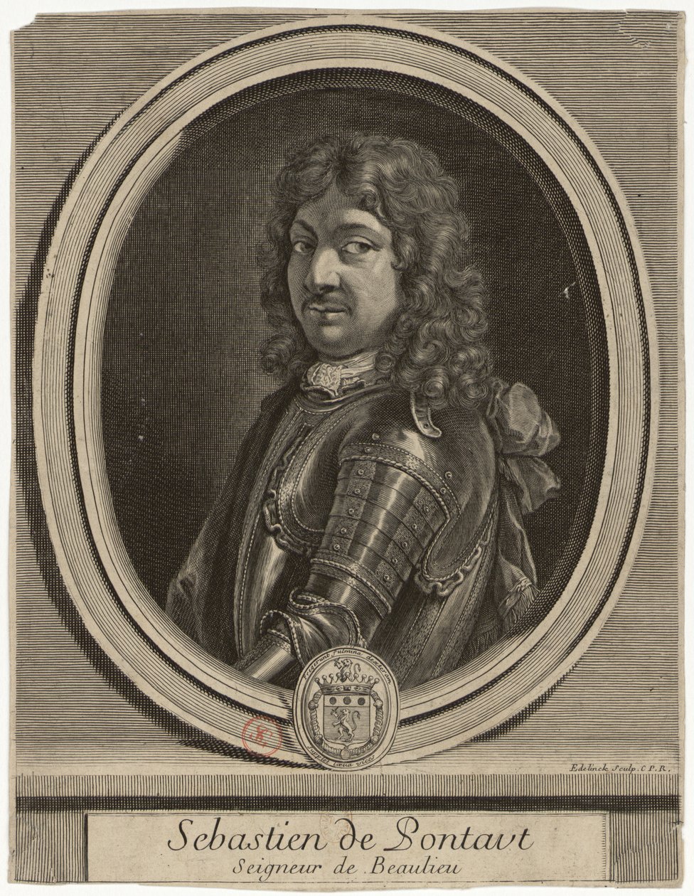 Edelinck - Sebastien de Pontaut Seigneur de Baulieu - Gérard Edelinck