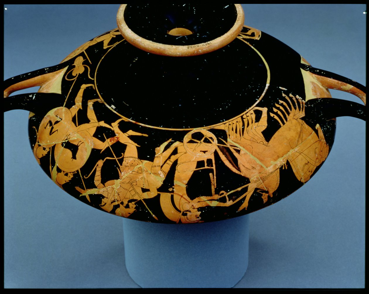 Coupe à figures rouges attique décorée d