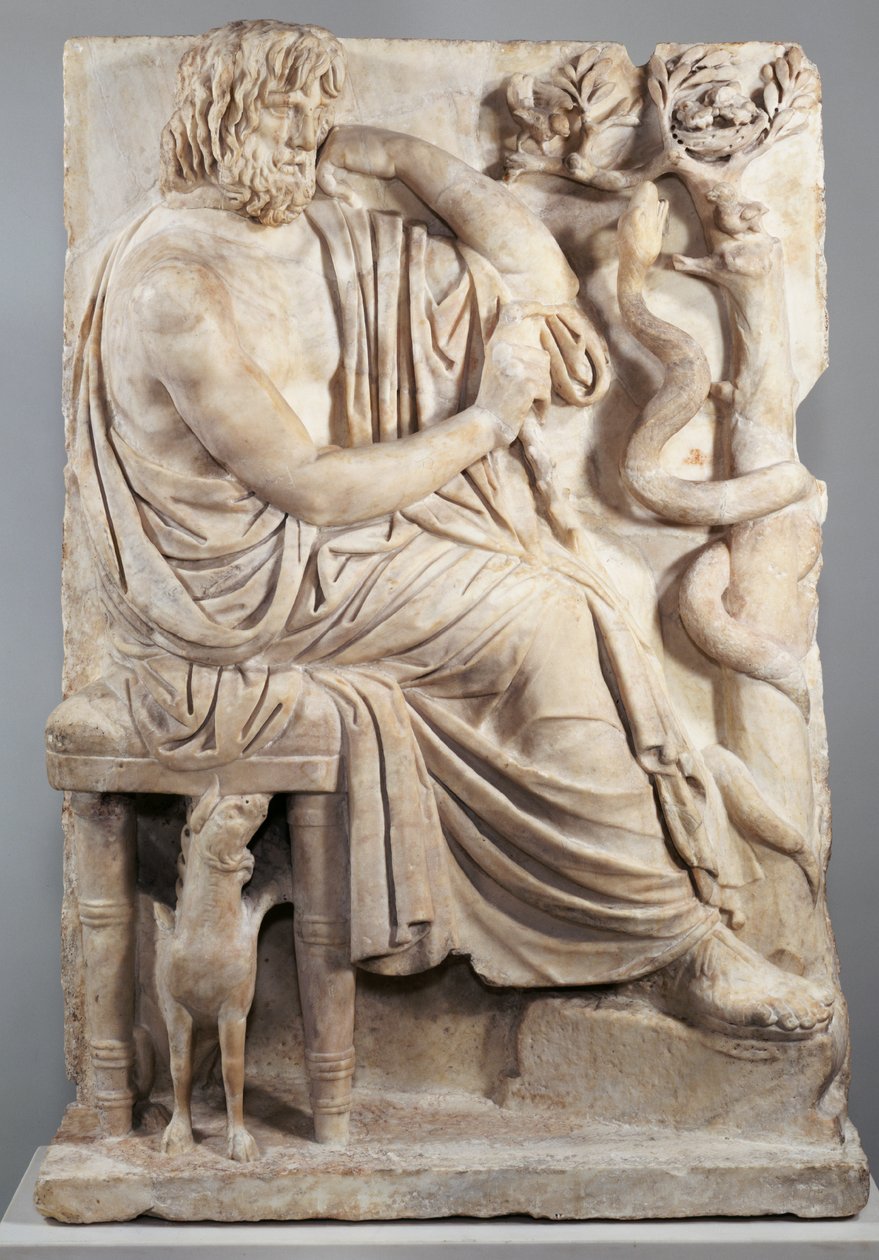 Relief avec un homme assis (Le Homère de Lansdowne), c.75 av. J.-C. - Greek