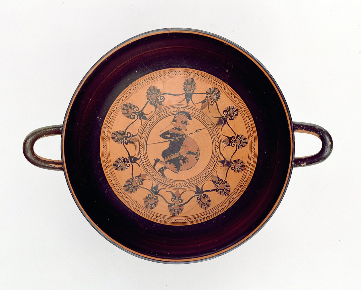 Coupe Siana représentant un guerrier, vers 560 avant J.-C. - Greek