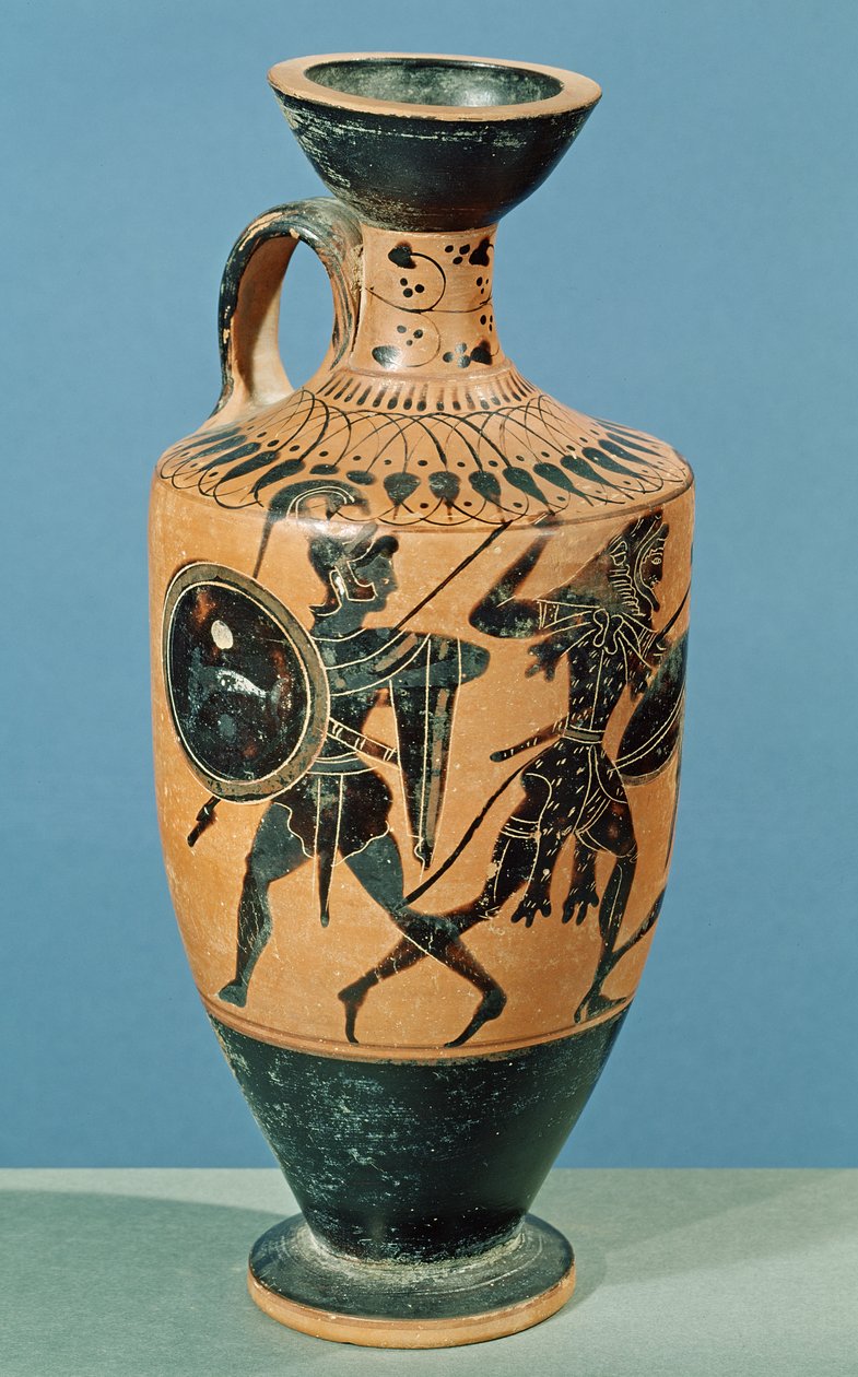Lécythe de style attique, représentant Hercule et les Amazones - Greek School