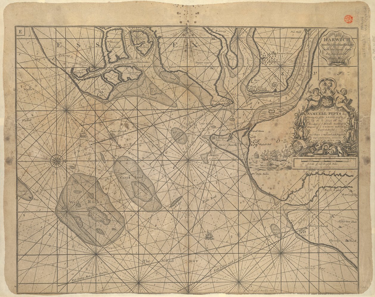 Carte de la mer du Nord dédiée à 