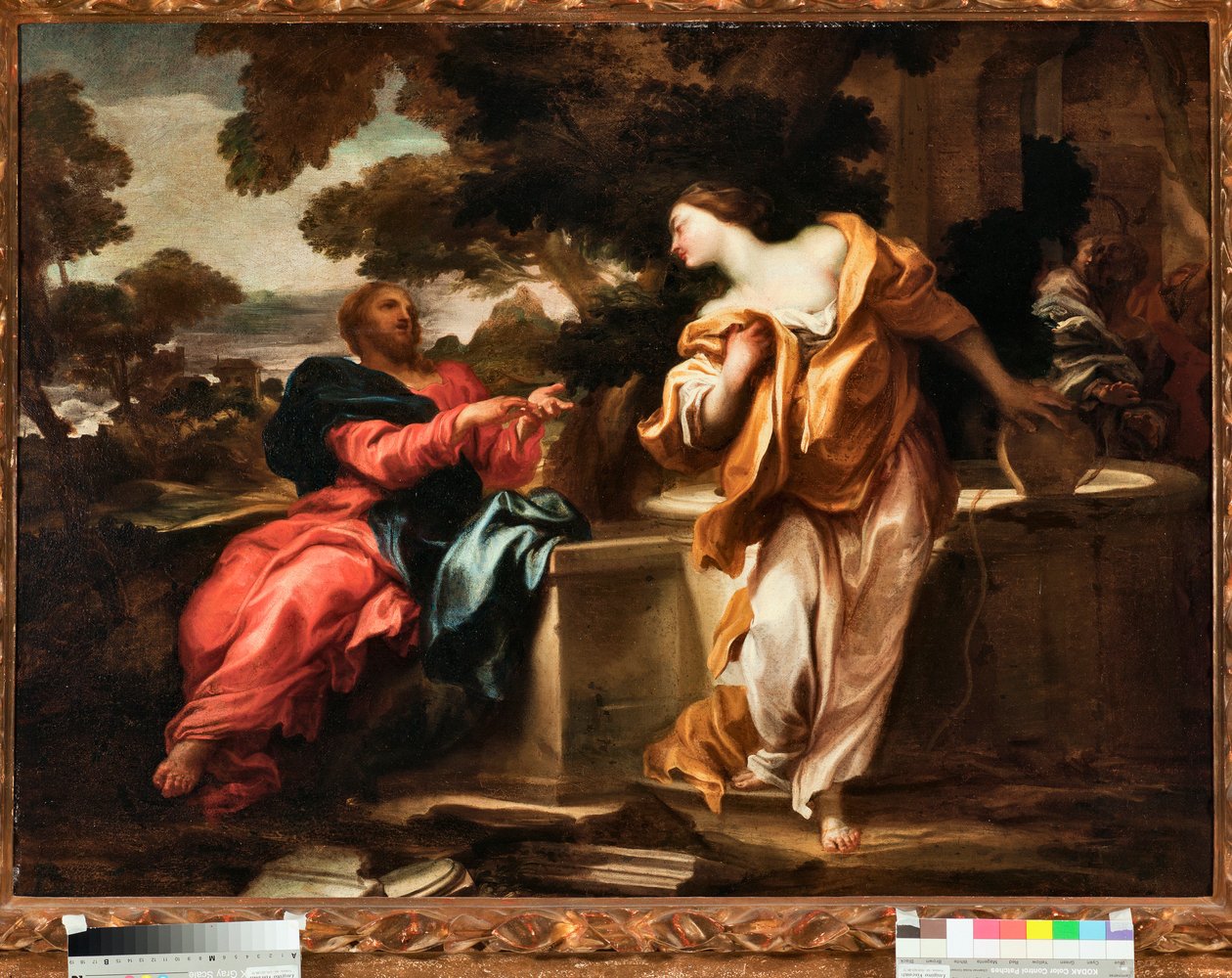 Christ et la Samaritaine au puits de Jacob. Peinture de Gregorio de Ferrari (1647-1726), Gênes, Musei di Strada Nuova (inv n PR 375) - Gregorio De Ferrari