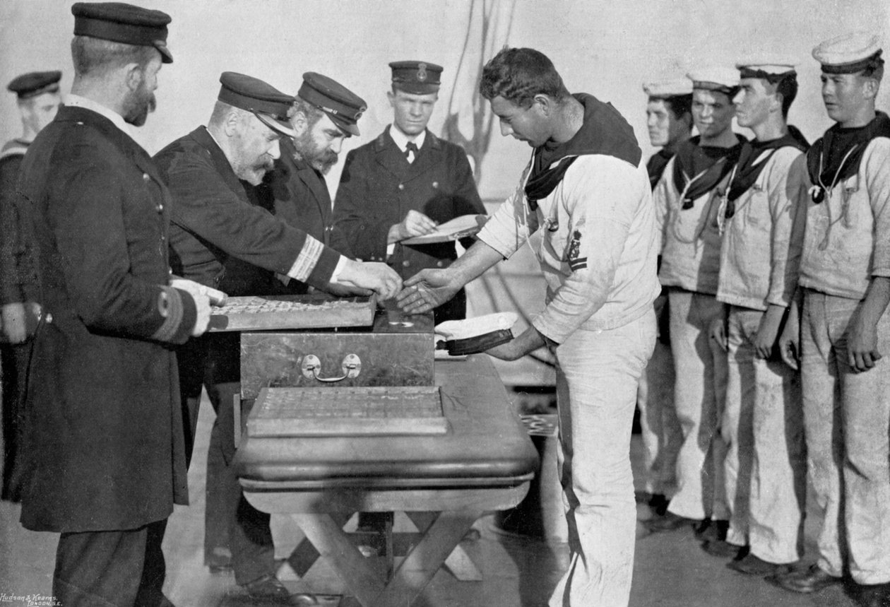 Jour de paie à bord du HMS Royal Sovereign, 1895 - Gregory and Co
