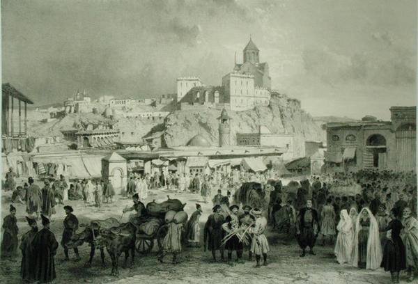 Le Bazar sur la place Maidan, Tiflis, Géorgie, planche 25 d