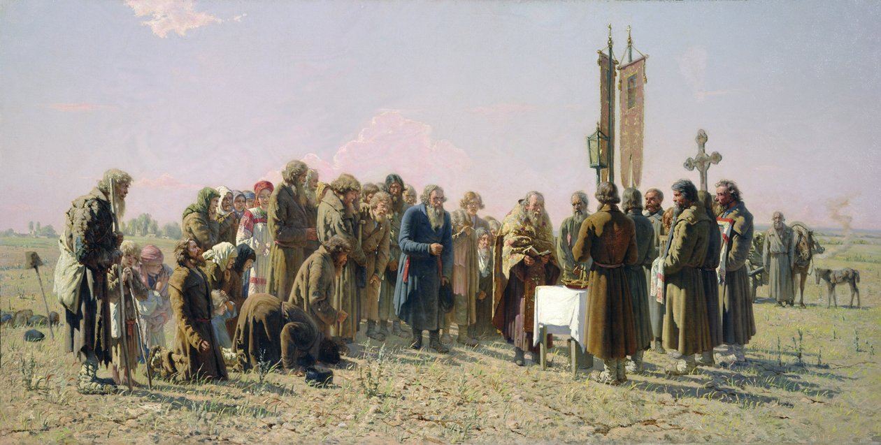 Prière pendant la sécheresse - Grigori Grigorievich Mjasoedov