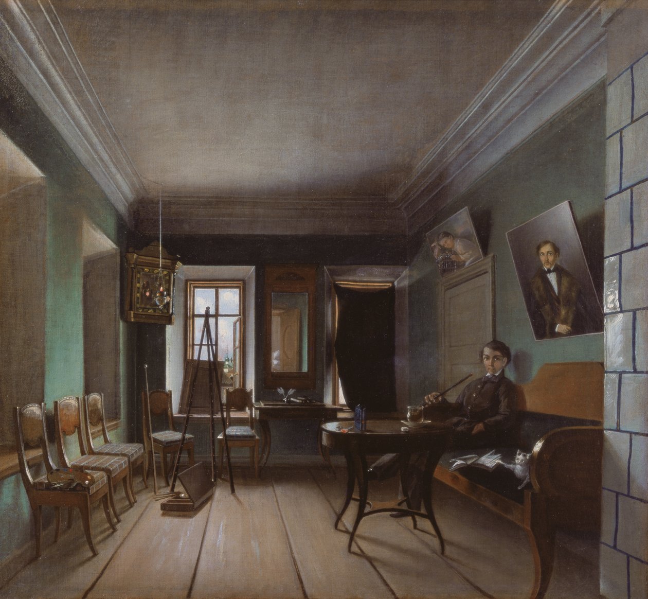 Intérieur de la maison Bykov, années 1850 - Grigory Vasilievich Yurov