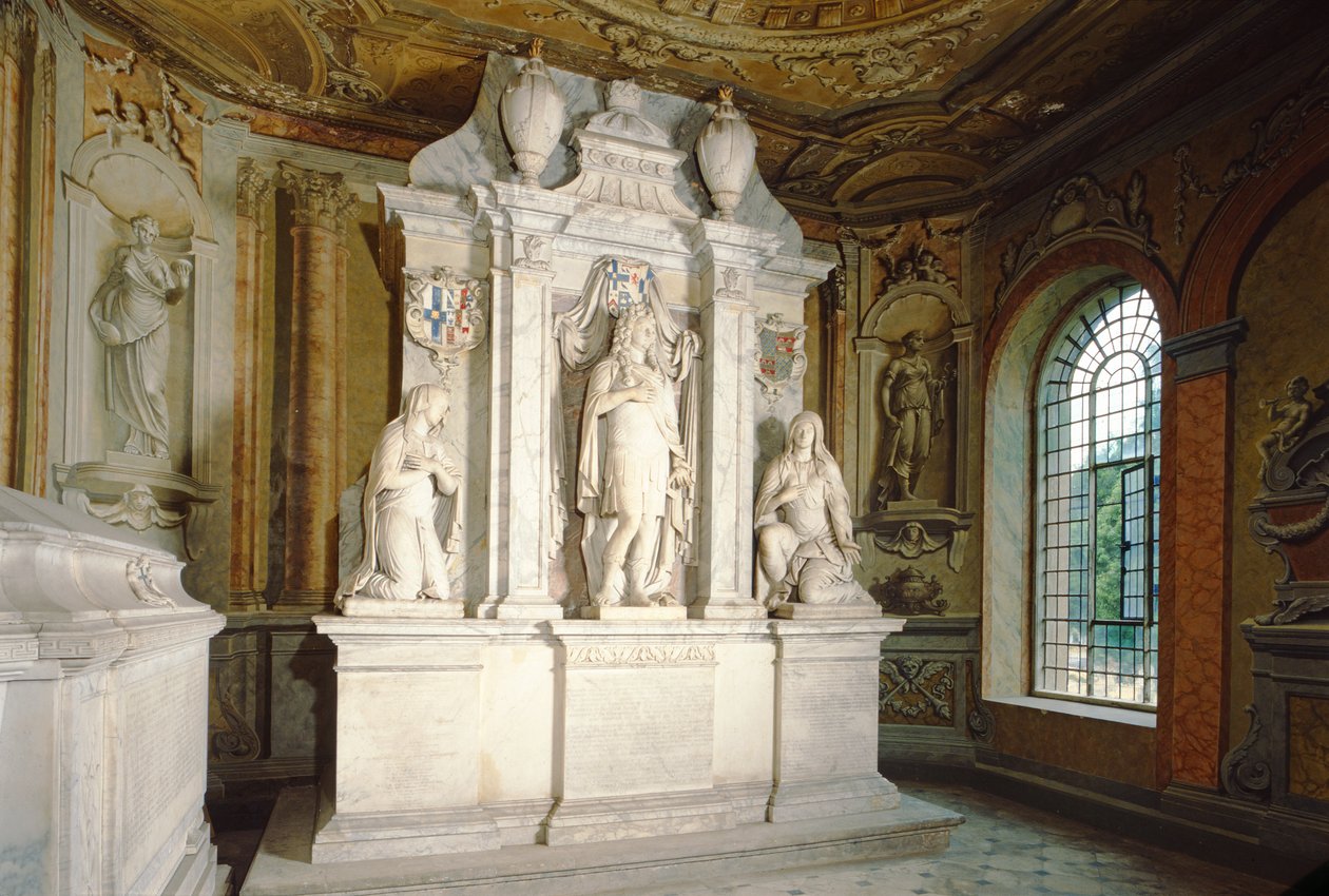 Monument dans le mausolée Chandos - Grinling Gibbons