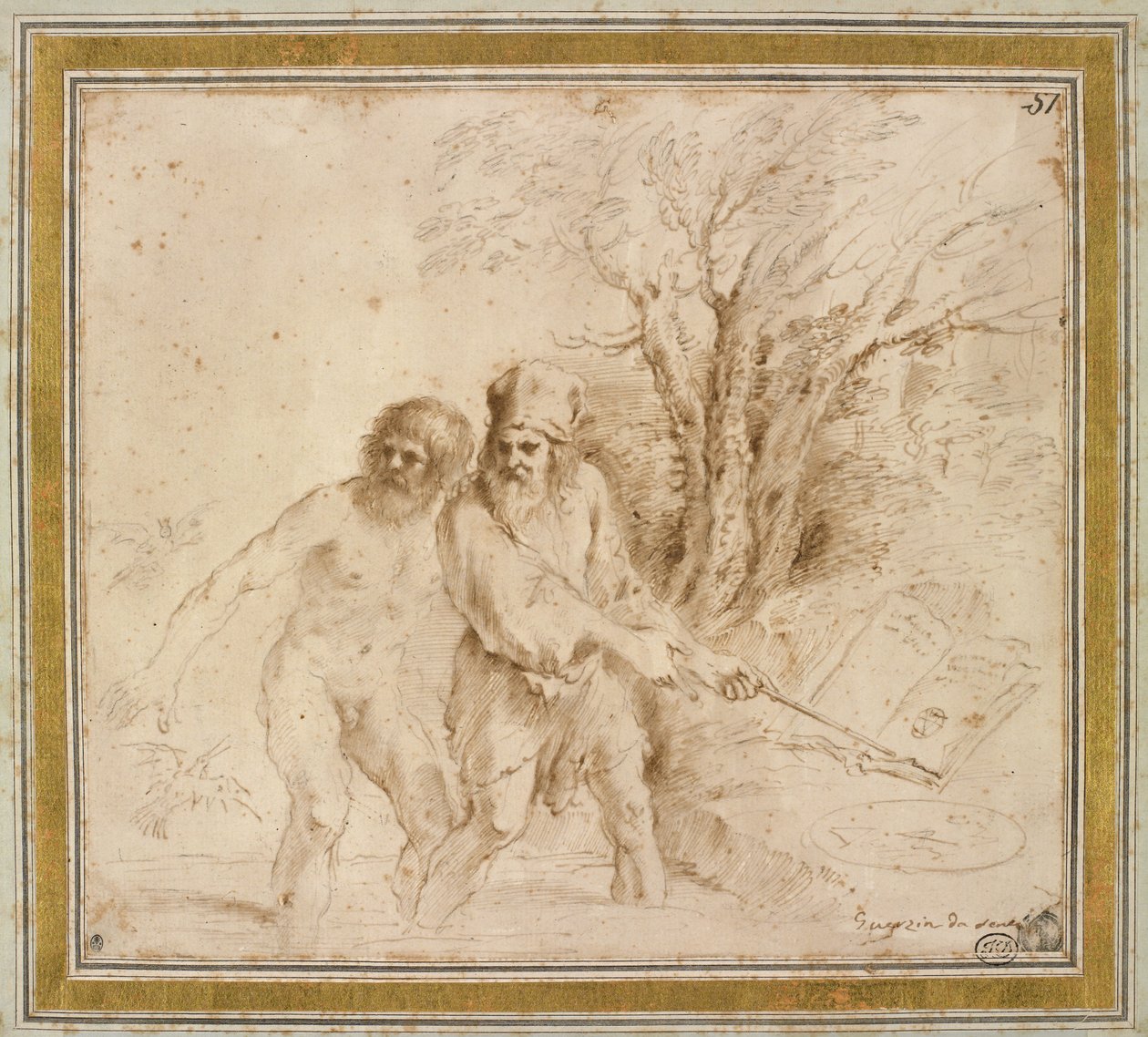 Un sujet astrologique, années 1640 - Giovanni Francesco Barbieri