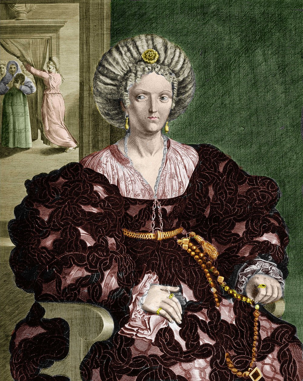 Portrait de Lucrèce Borgia - Guercino (1591 1666) (after)