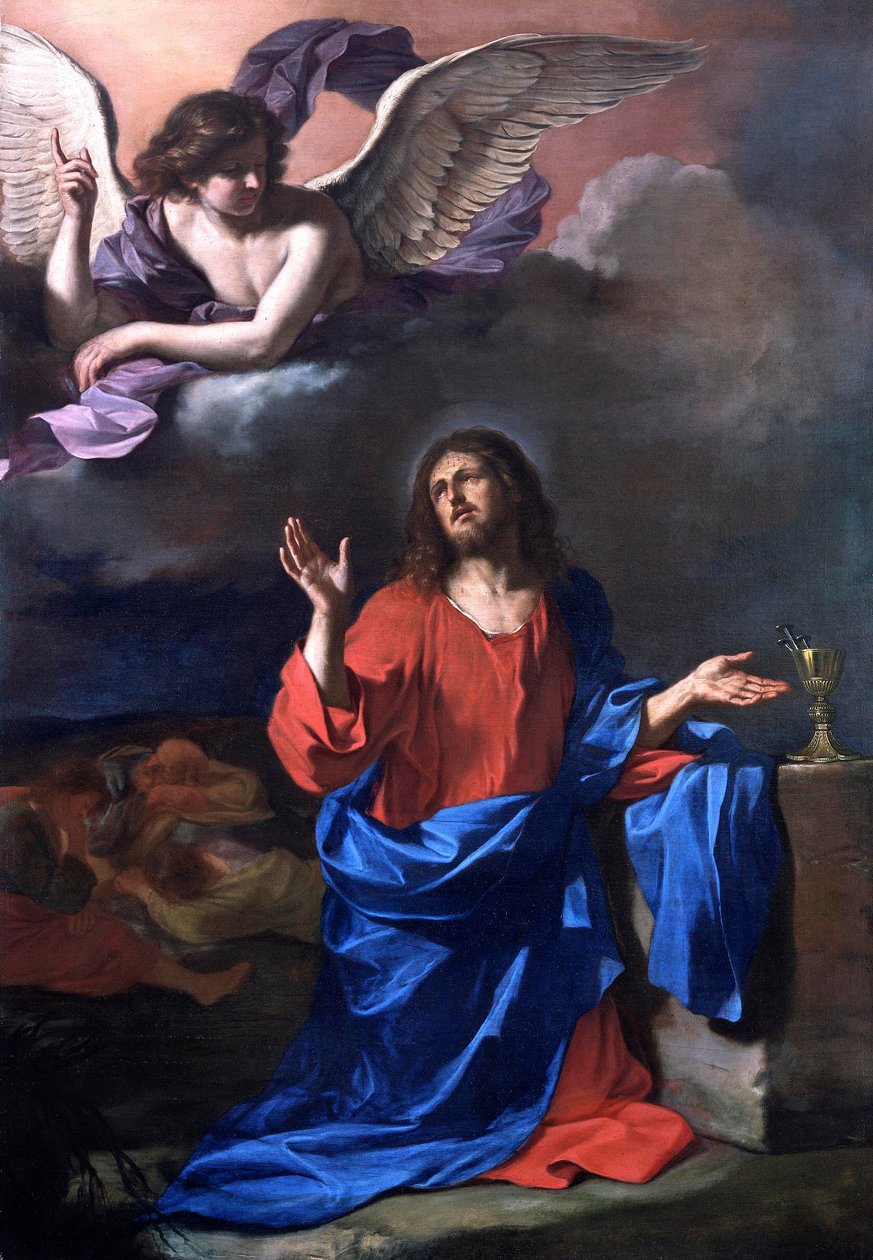 Guercino - Le Christ prie dans le jardin de Gethsémani avant son arrestation. Dans l