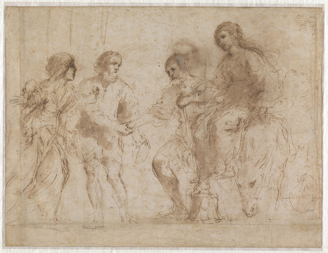 Rencontre de Marie et Joseph devant la maison d