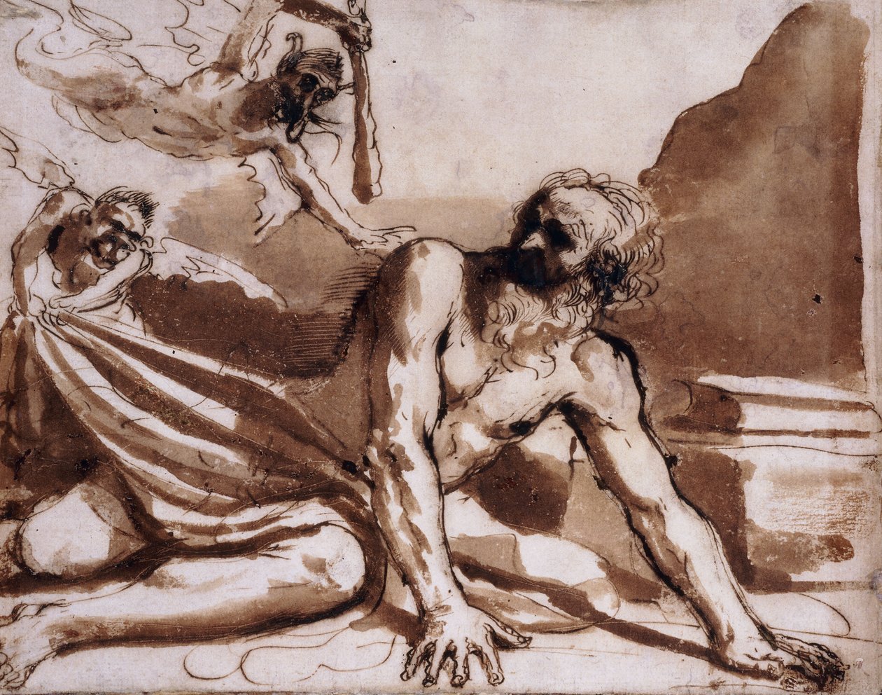 Saint Antoine battu par les démons - Guercino