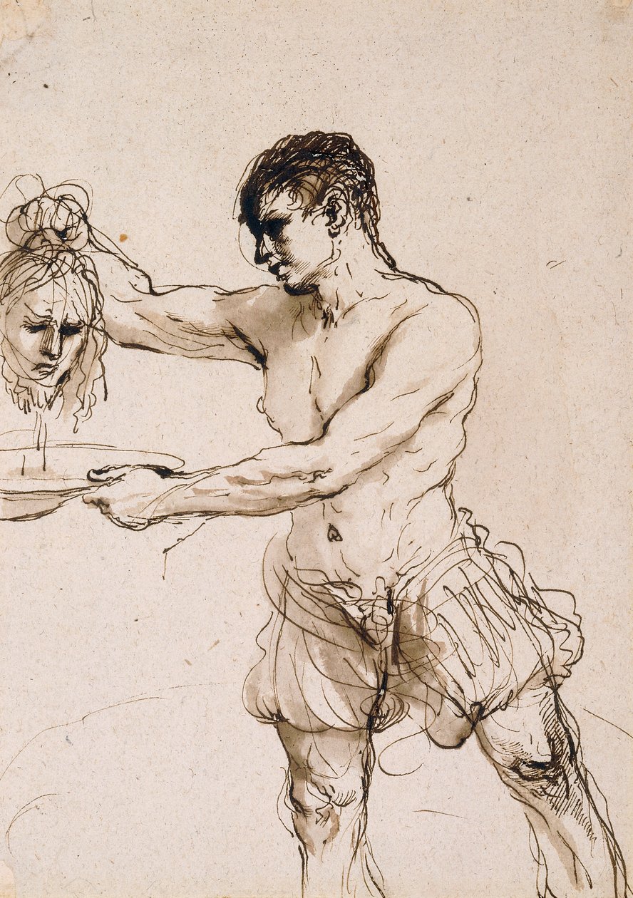 Le bourreau tenant la tête de Saint Jean-Baptiste, vers 1637 - Guercino
