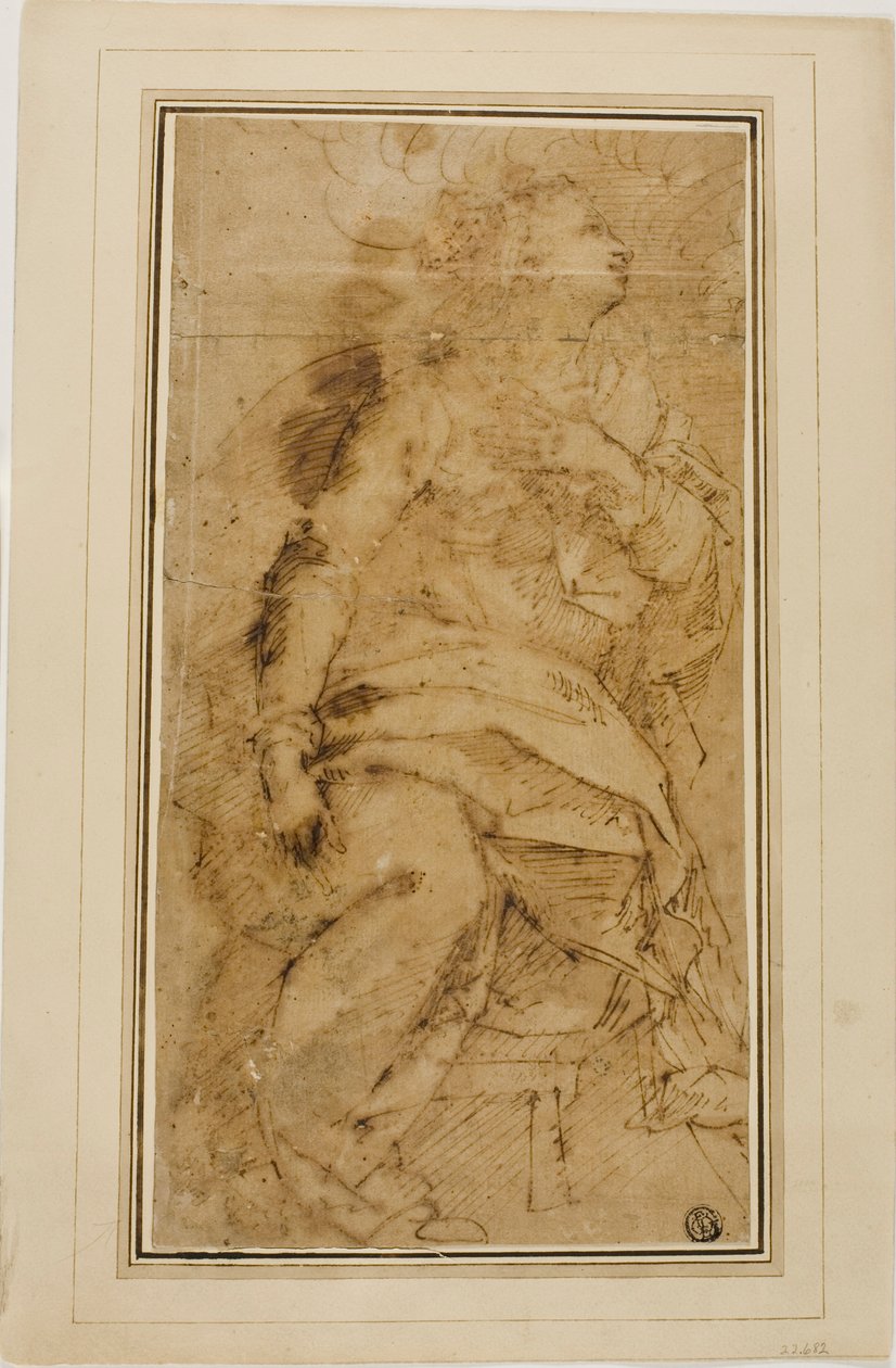 Figure féminine drapée - Guglielmo Caccia