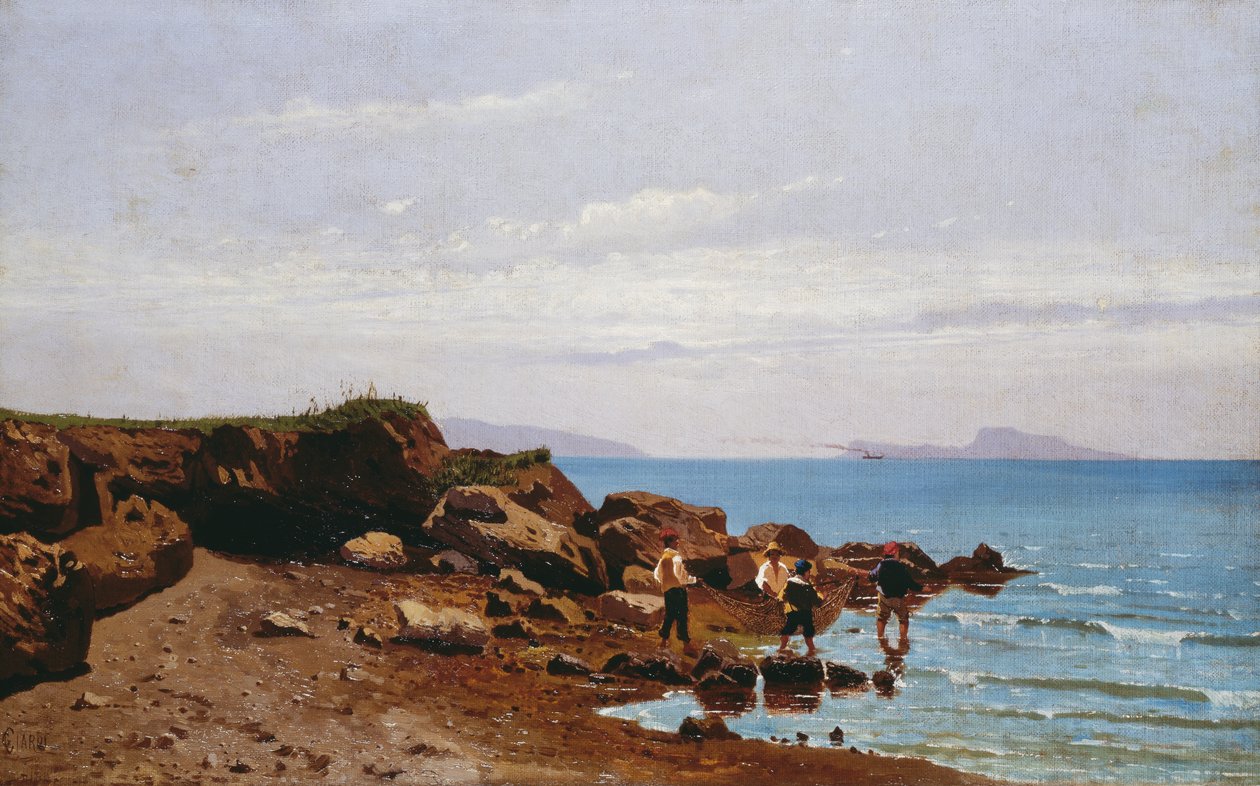 Pêcheurs sur la côte napolitaine, avec l