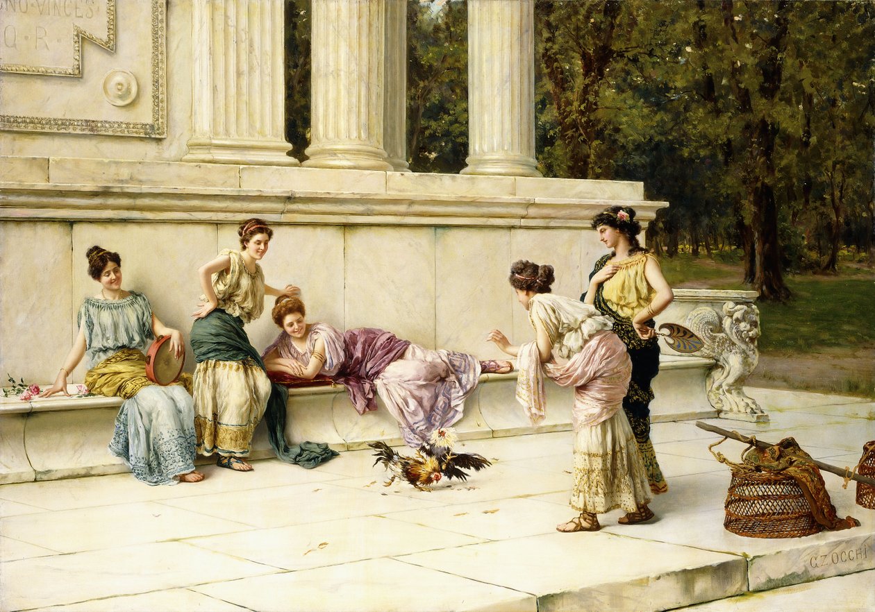 Le combat de coqs - Guglielmo Zocchi