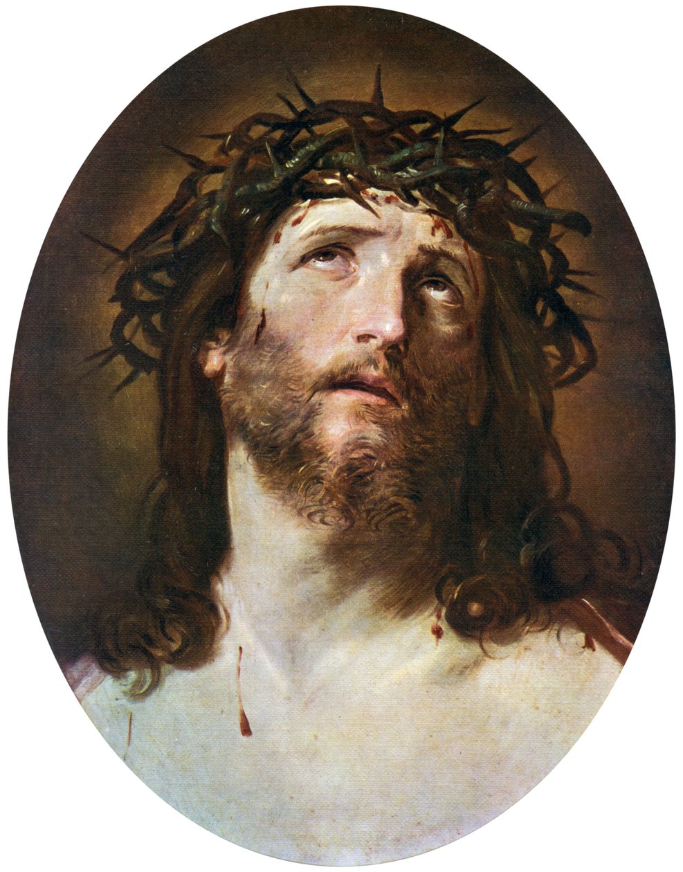 Tête du Christ couronné d