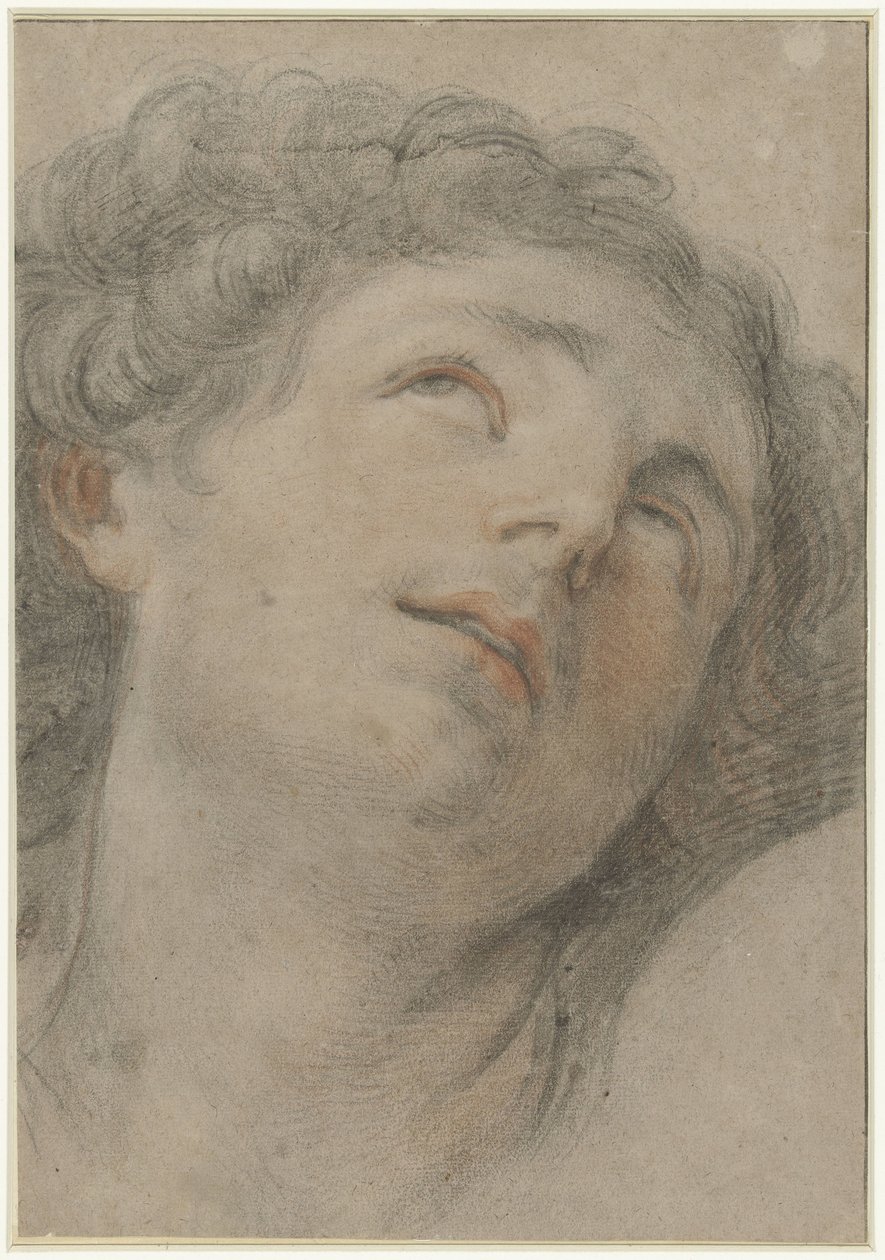 Tête de saint Sébastien, regardant vers le haut - Guido Reni