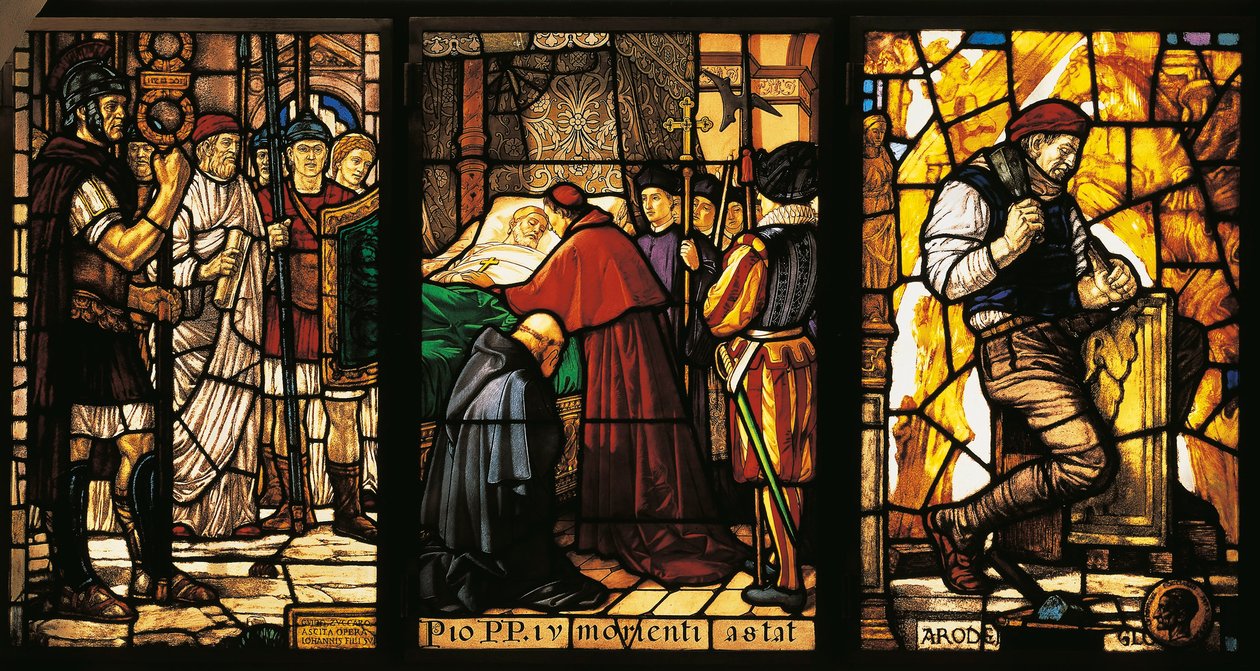 Série de panneaux de vitraux, Guido Zuccaro (1877-1946) - Guido Zuccaro