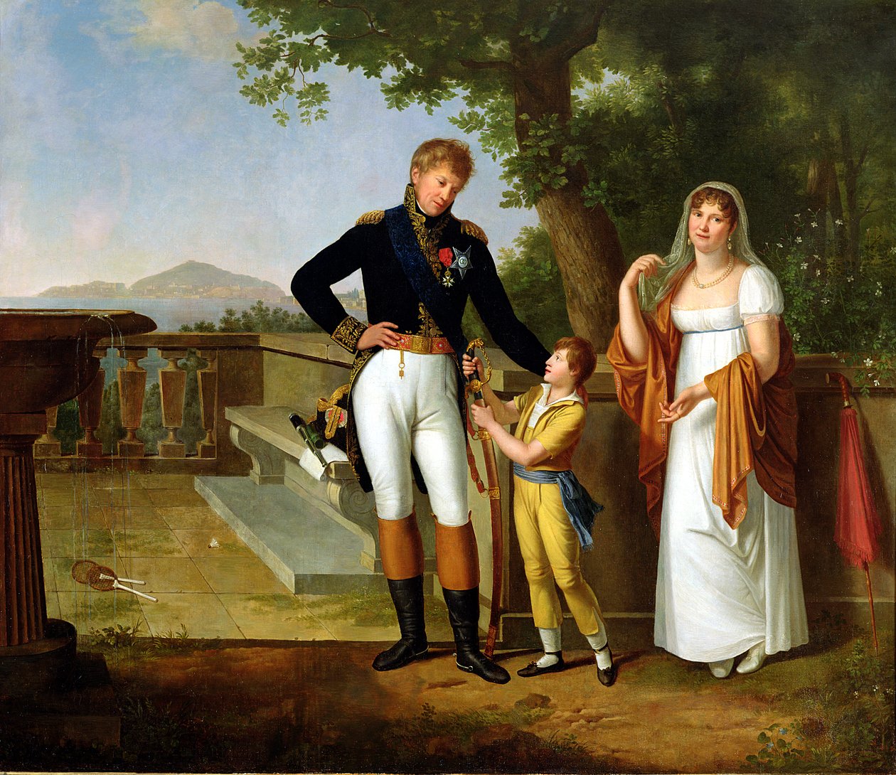 Général Rossetti (1776-1840) Commandant de Naples et sa famille, vers 1813 - Guillaume Descamps
