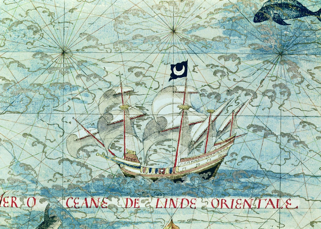 Fol.36v Une caravelle, de 