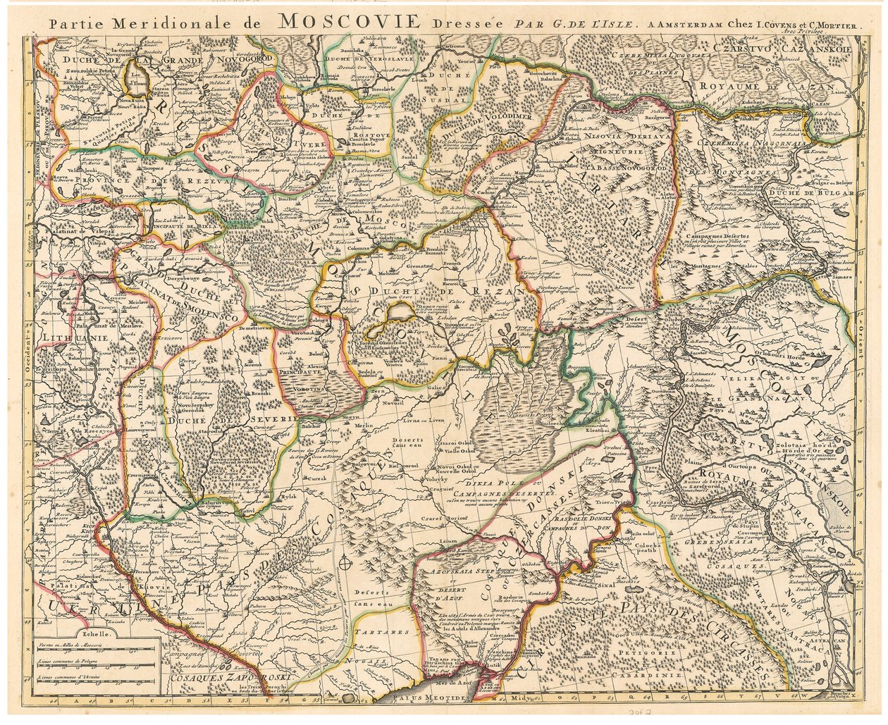 Carte de la Moscovie - Guillaume Delisle