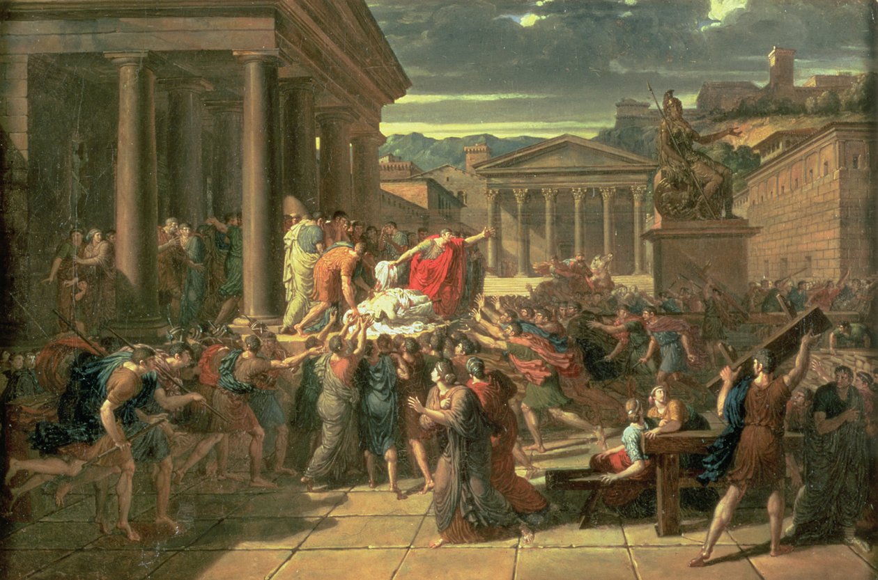 La mort de César (100-44 av. J.-C.) - Guillaume Guillon Lethière