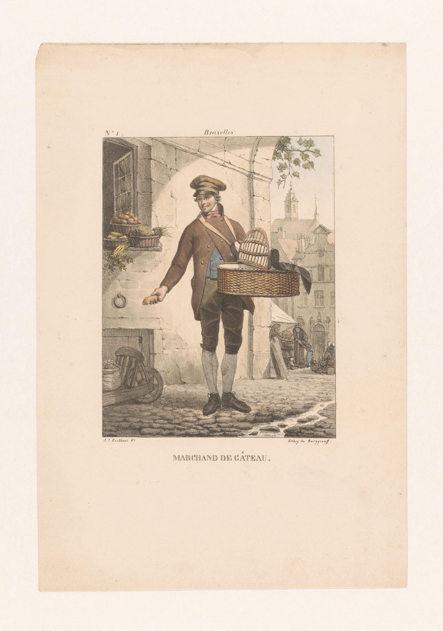 Vendeur de gâteaux à Bruxelles - Guillaume Philidor Van den Burggraaff