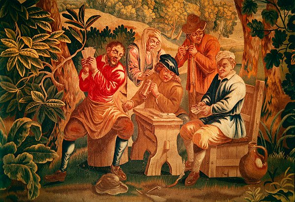 Le jeu de cartes (détail), début du XVIIIe siècle - Guillaume Warniers