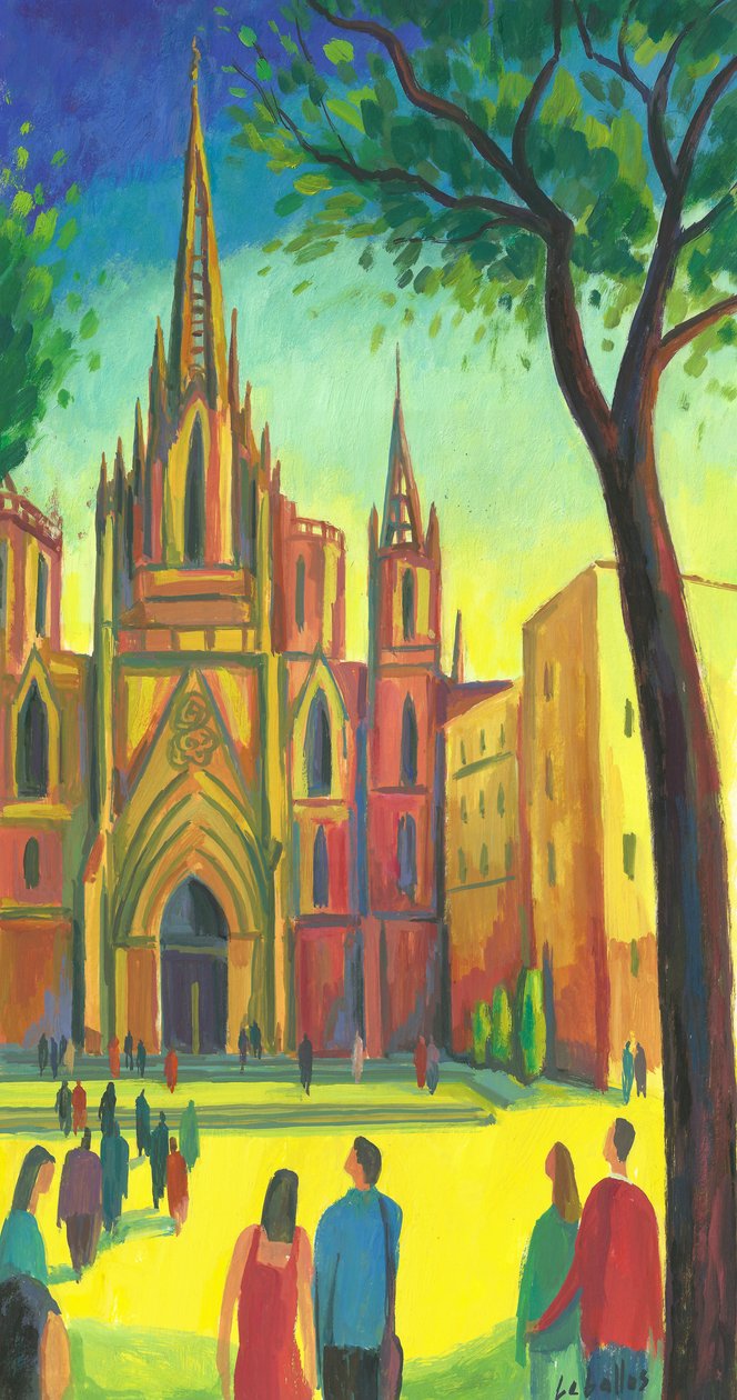 Cathédrale de Barcelone, 2013 (gouache sur papier) - Guillermo Martí Ceballos