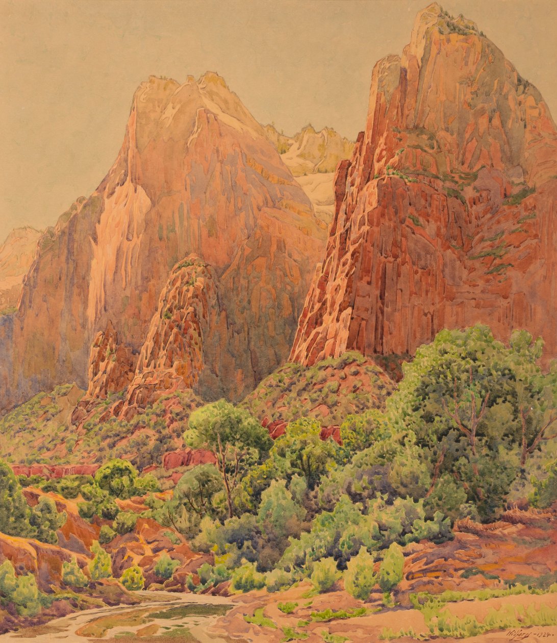 Les Patriarches, parc national de Zion - Gunnar Widforss