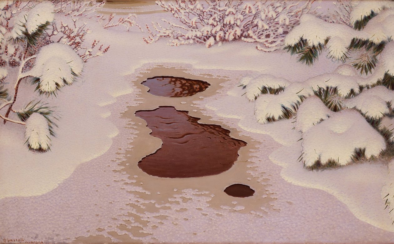 Printemps en hiver - Gustaf Fjaestad