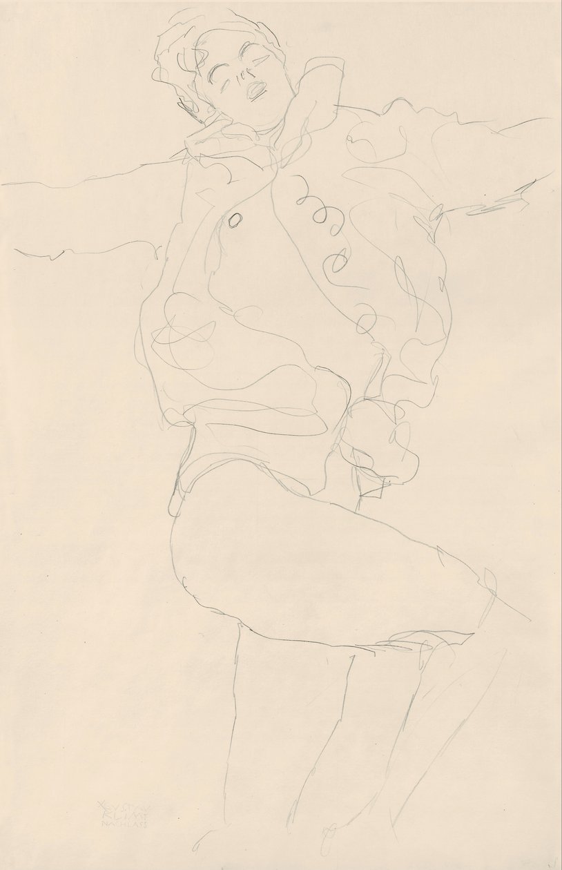 Femme dansante avec cape - Gustav Klimt