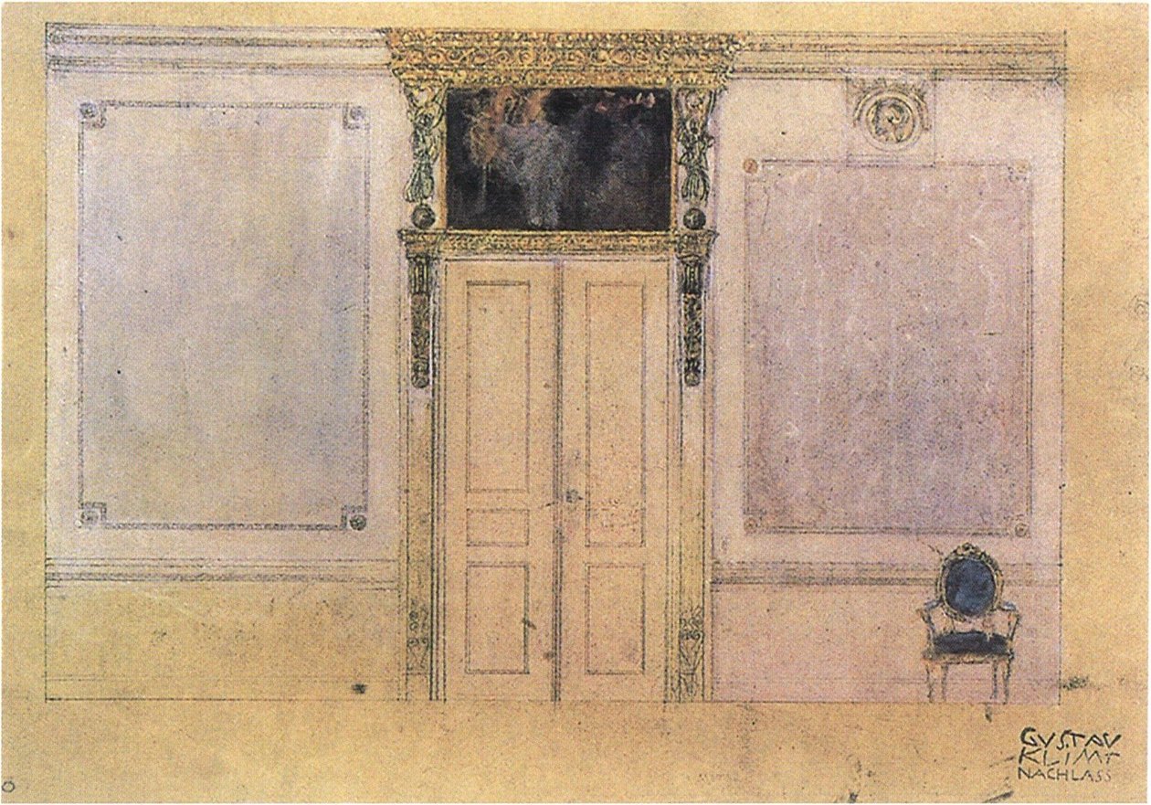 Projet de décoration du salon de musique au Palais Dumba - Gustav Klimt