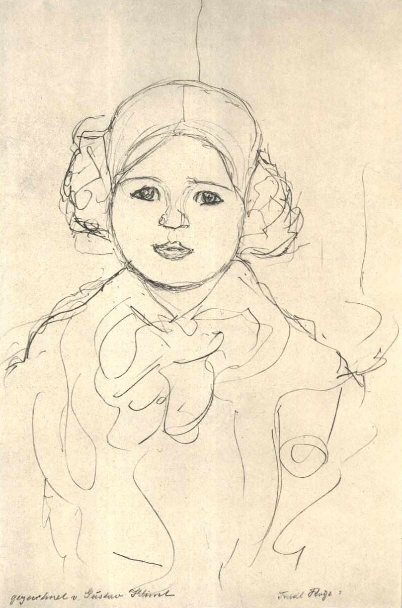 Étude de jeune fille de face - Gustav Klimt