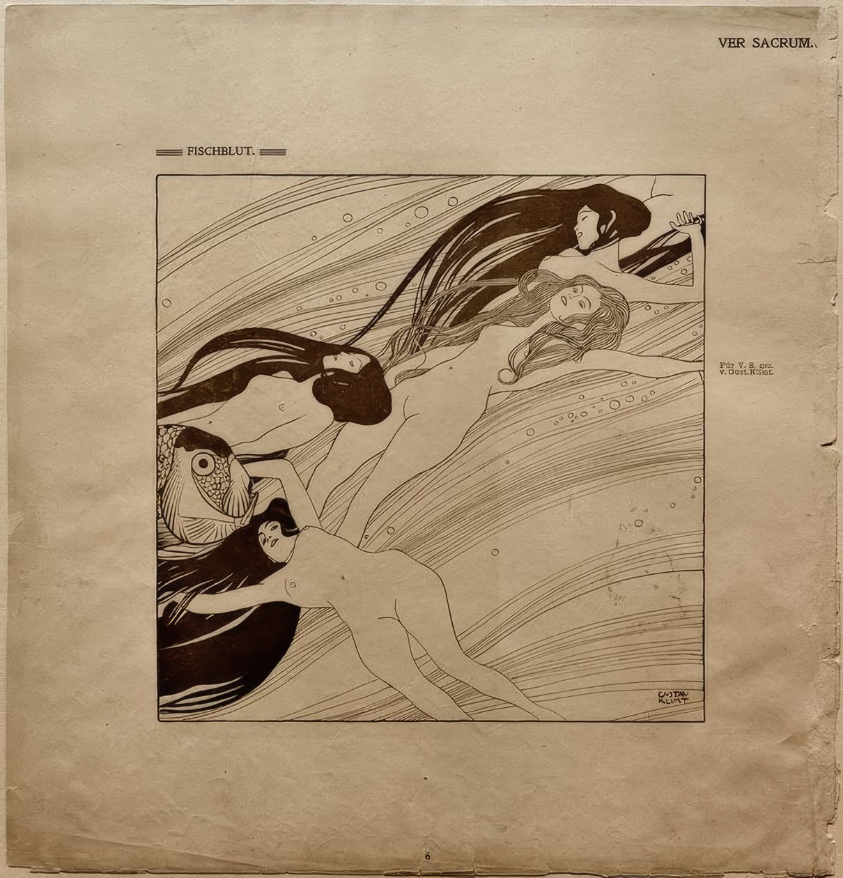 Ver Sacrum 1898, Sang de poisson - Gustav Klimt