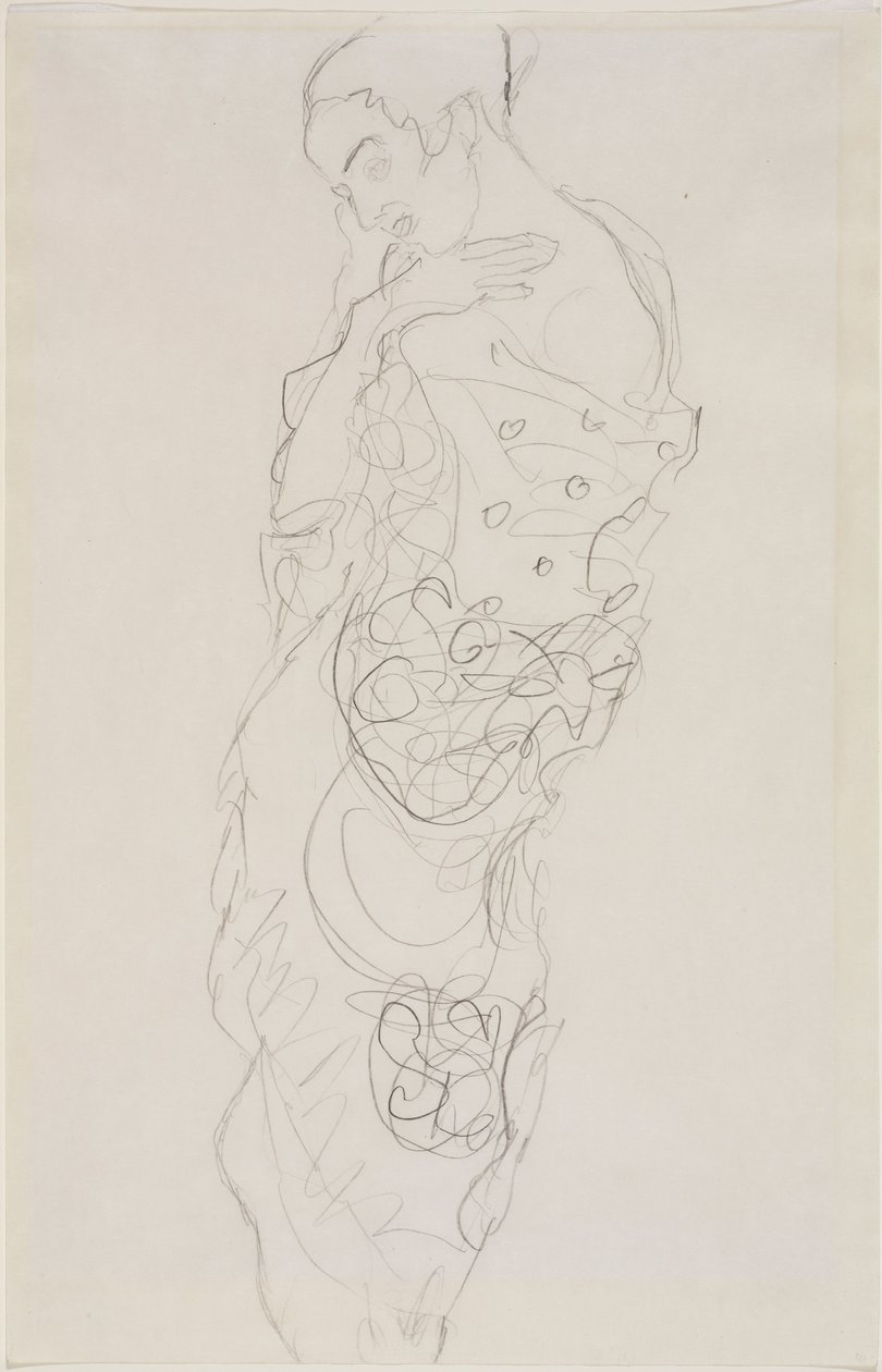 Femme en kimono, épaule gauche nue - Gustav Klimt