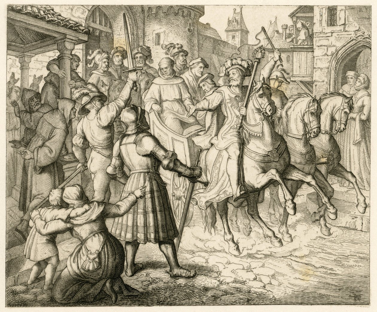 La réception de Martin Luther à Worms - Gustav Ferdinand Leopold Konig